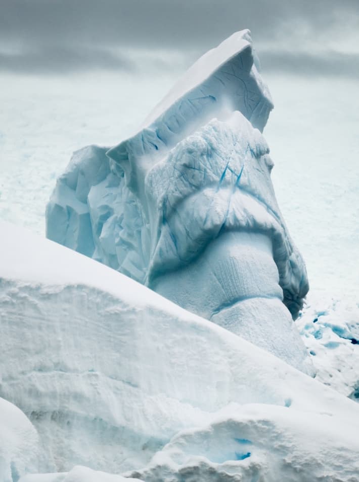Close-up of ice cap